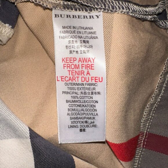 Burberry Kids Beige Plaid Sleeveless Dress 100% Cotton Girls Size 6 - Picture 4 of 4